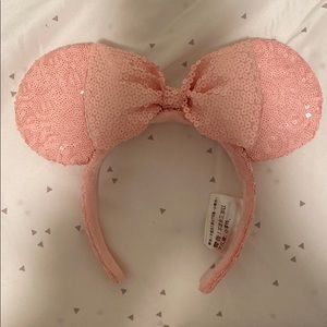 Millennial pink sequin Minnie ears